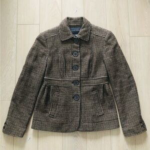 Banana Republic Wool Blend Houndstooth Jacket